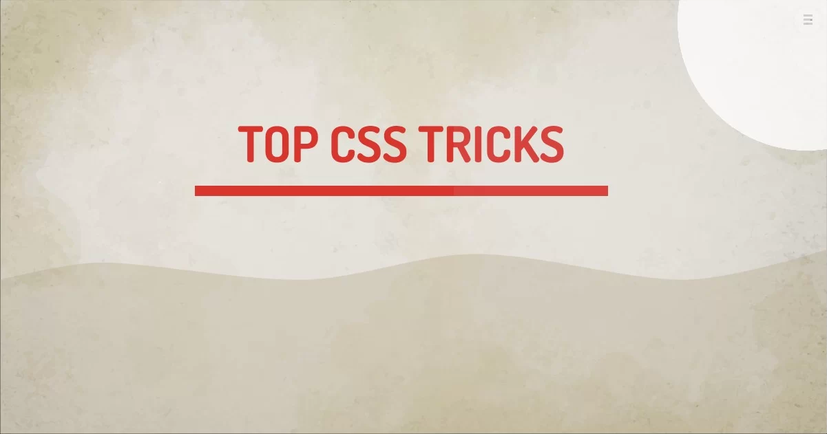 TOP CSS Tricks